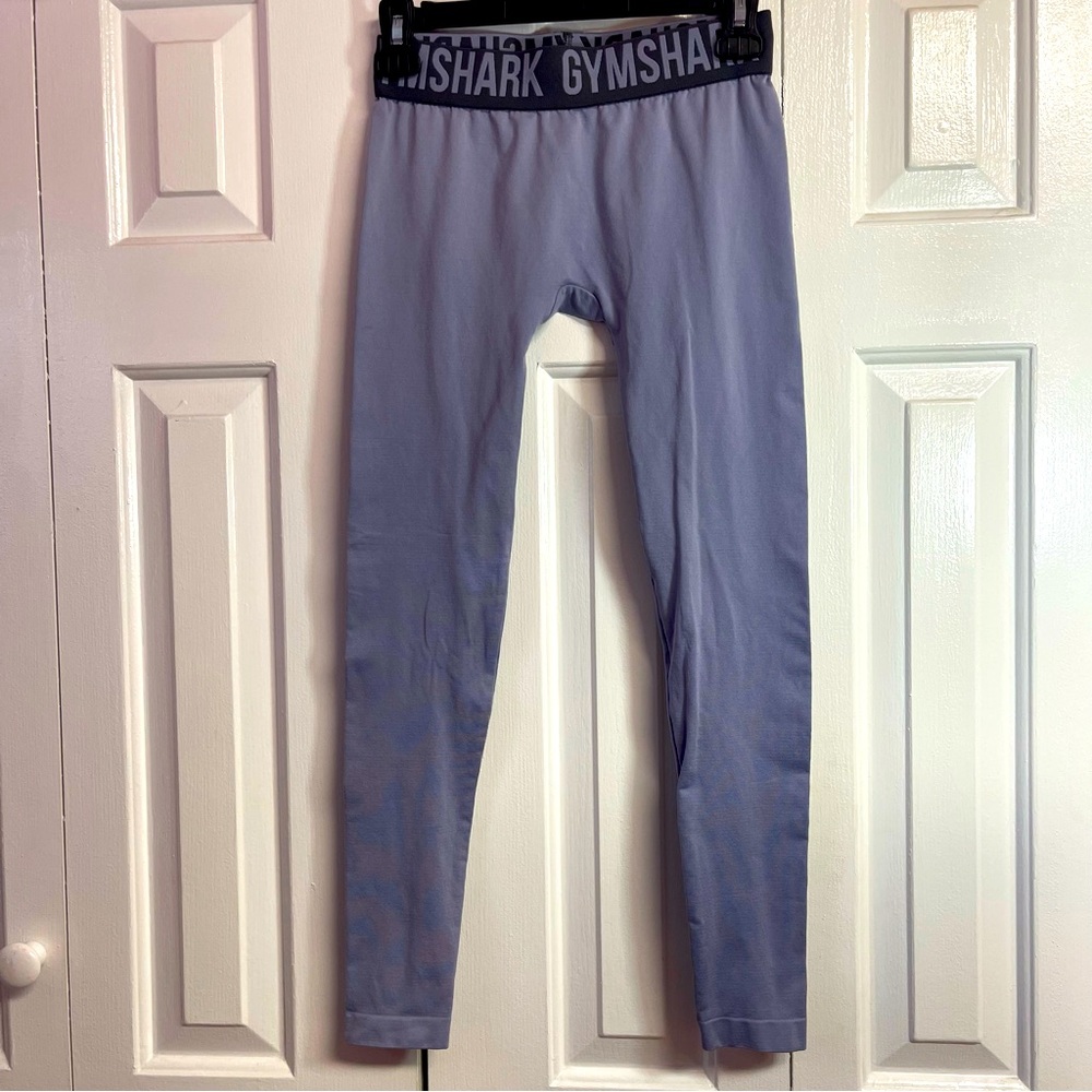 Gymshark‎ Seamless Leggings Purple with Gray Band A20